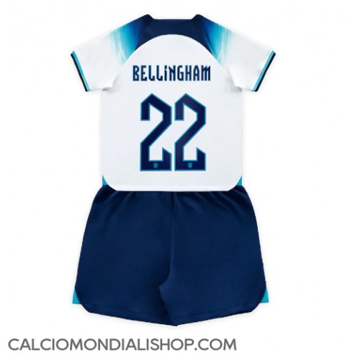 Maglie da calcio Inghilterra Jude Bellingham #22 Prima Maglia Bambino Mondiali 2022 Manica Corta (+ Pantaloni corti)